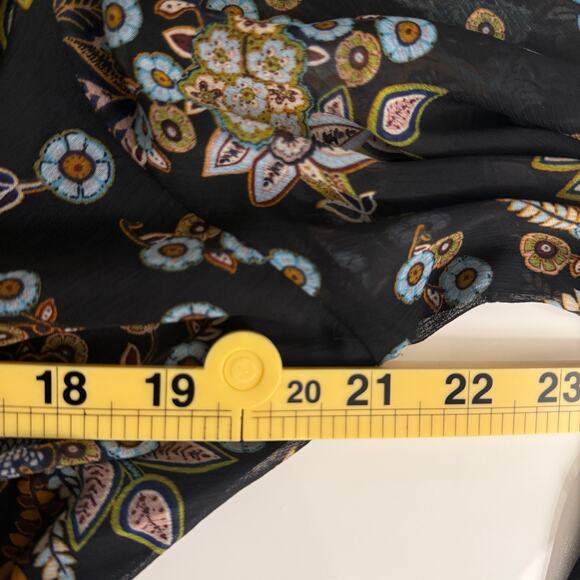 Tommy Hilfiger Long Sheer Sleeves V Neck Floral Maxi Dress 16 Elegant Designer - Picture 10 of 10